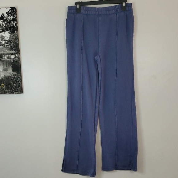 Aerie Spring Street Skater Pants Size XS Side Slit Blue Seam Leg - Picture 1 of 13
